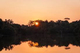Pôr do sol no Rio Jurupari
